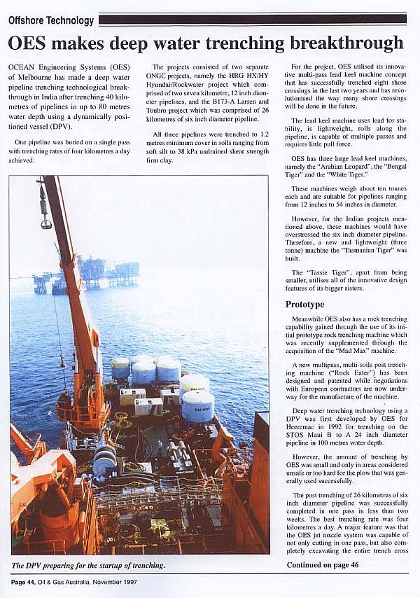 November 1997 Media Release